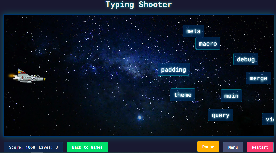 Typing Shooter Game